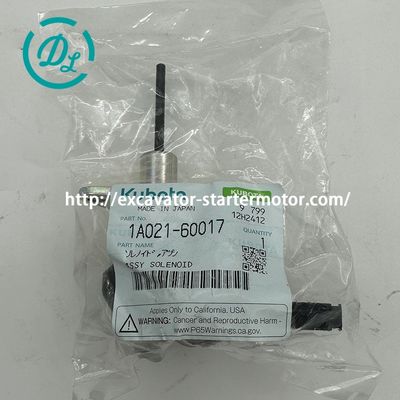 12 VDC Excavator Engine Parts Fuel Shut Off Solenoid 1A021-60017 1A021-60010